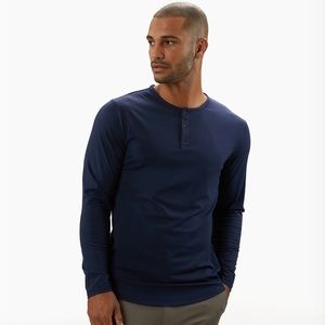 Cuts LS Henley Curve Pacific Blue- Medium (Please keep in mind, Cuts runs small)